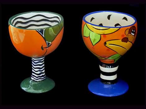 Goblet Pair From the PEFI collection by Cecilia Facio de Figueres