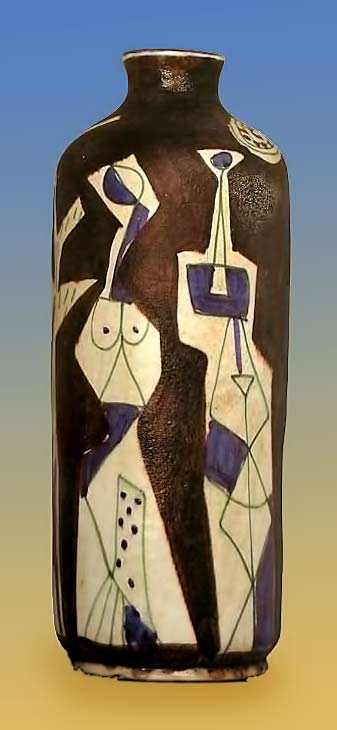 Guido-Gambone--ceramic bottle