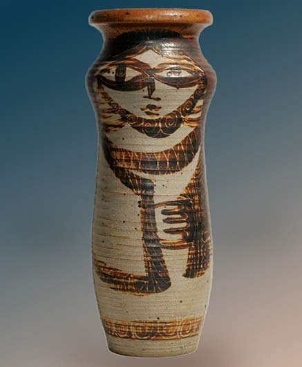Harveys-on-Beverly-12.5inches-vintage-vase with face motif
