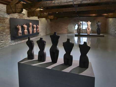 Hirst's 'Five Grecian Nudes', 'Five Antique Torsos', and 'Grecian Nude (three versions)'. (Photographed by Prudence Cuming Associates