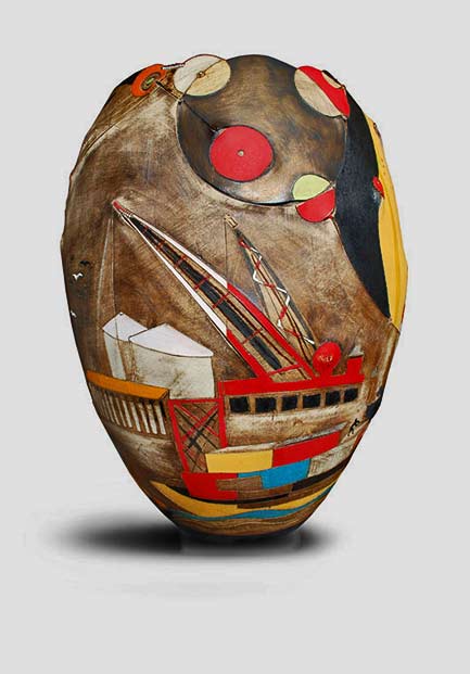 Imiso ceramic ovoid floor vase - andile-dyalvane