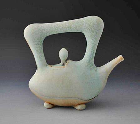 Jake-Johnson-Teapot - pastel turquoise matt green 