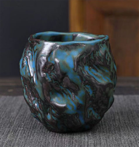 BOMATY Gogyo Shino Ware Tea Bowl,