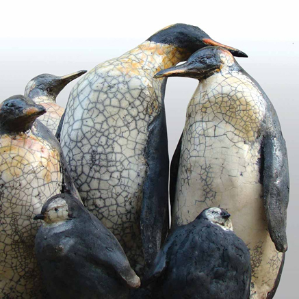 Johanna-Hair raku penguins