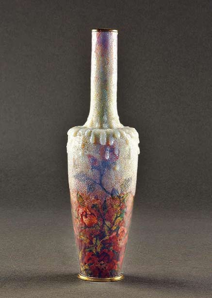 jules-sarlandie-embossed-floral-enameled-vase