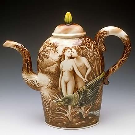 Kurt-Weiser-Adam-and-Eve and large bird teapot