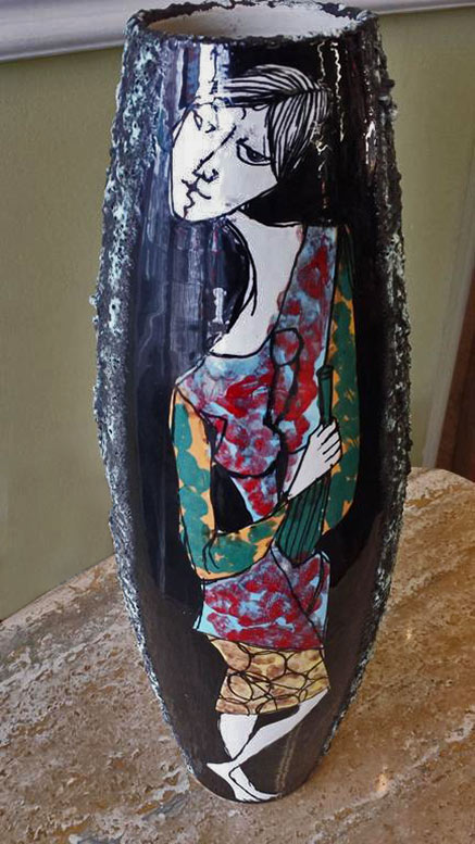 Large 1960s San Marino-Italian Art Pottery Raymor Vase