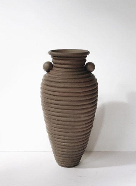 Large-coil-built-urn-Nicolette-Johnson chocolate brown colour