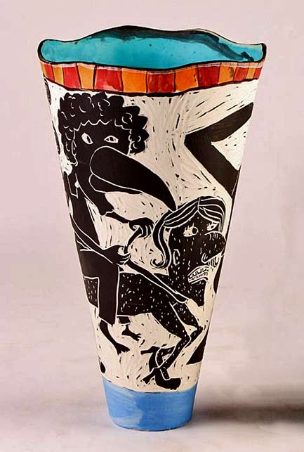 sgraffito vase Laura-Jean-McLaughlin-