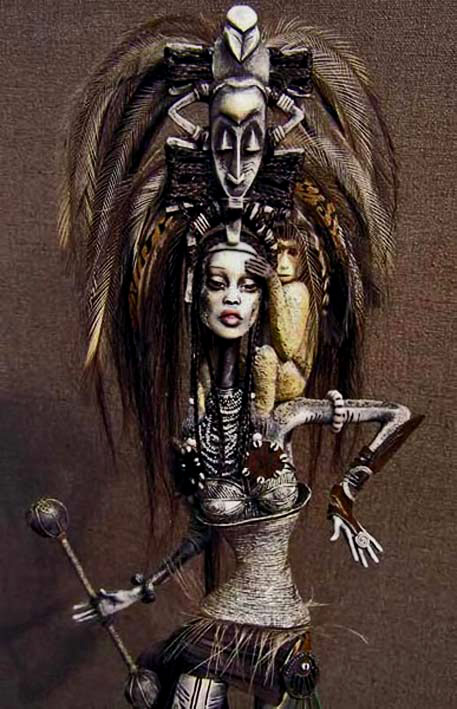 Lena and Katya Popovy-afrodita African female doll