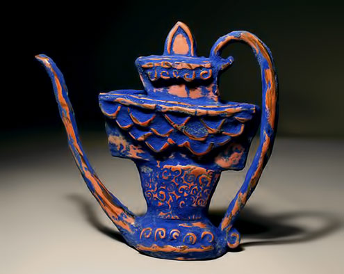 Linda-Hoffhines-blue-teapot with long spout