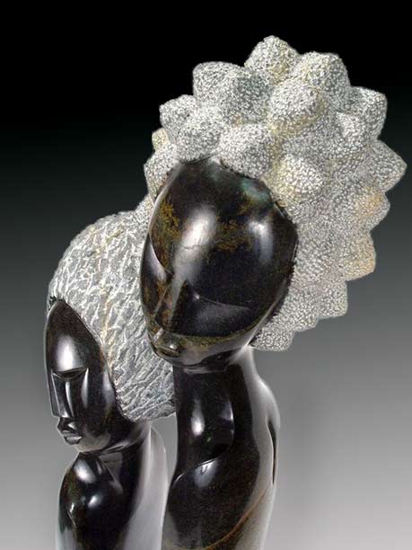 Lovers in Passion-Shona Sculpture-from-Zimbabwe by Rufaro Ngoma