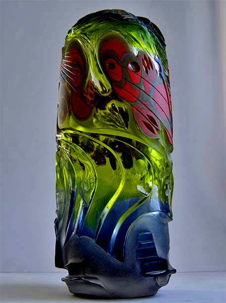 Maciej-Dyszkiewicz-abstract-carved glass glass sculpture