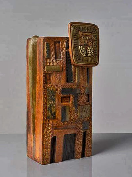 Marcello-Fantoni-(1915-2011)---Lion,-enamelled-ceramics,