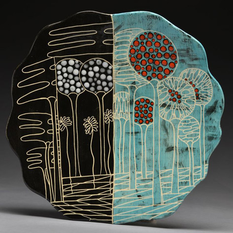 Marcy-Neiditz abstract trees motif plate