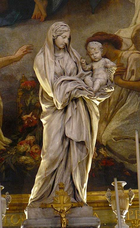 Statue of Virgin Mary by Jean-Baptiste Pigalle