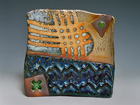 Matthew-Patton square stoneware tray