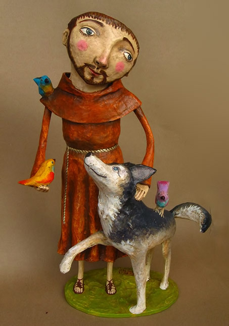 Mauricio-Perez---paper-mache Saint Francis