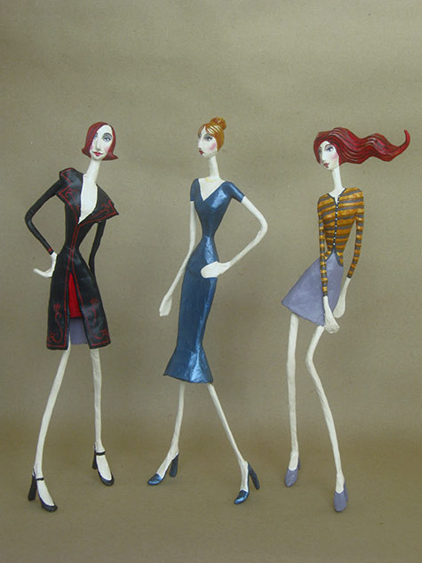Mauricio Perez paper mache figures models