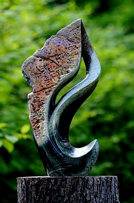 Shona sculpture Me And My Messenger---Stephen Murenza