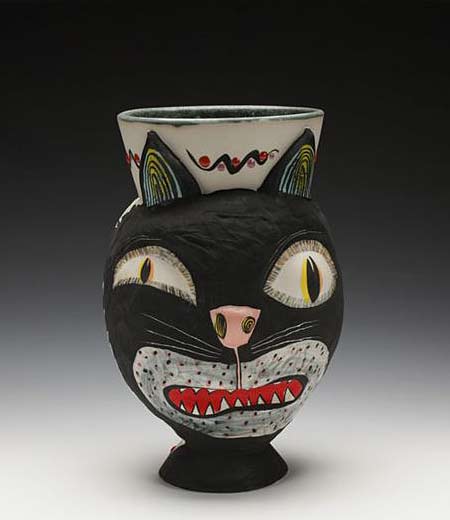Michael-Corney cat head vase