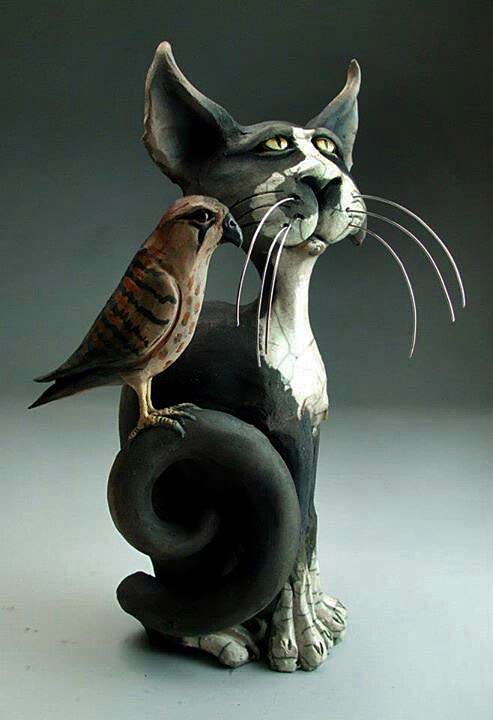 Mitchell-Grafton---Grafton-Pottery---'Portrait-Of-A-Cat