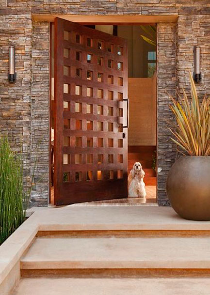 Modern-front-door-by-Michael Fullen Design Group.