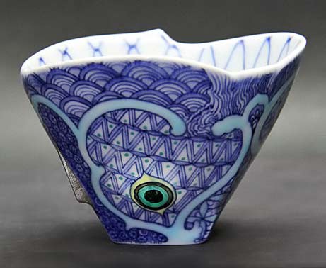 Mutsu-Takayanagi porcelain tea cup -Kyoto