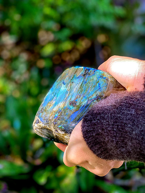 Mystical blue labradorite free form