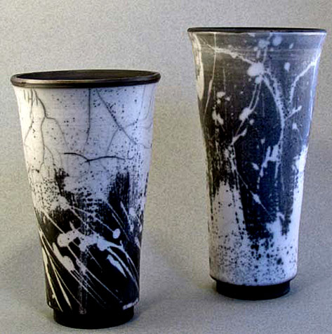 Naked Raku tumblers - Jane-Murray-Smith-Dragonfly-Pottery