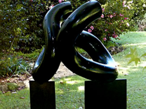 Nero-on-Edge-by-Malcolm-Utley black abstract sculpture