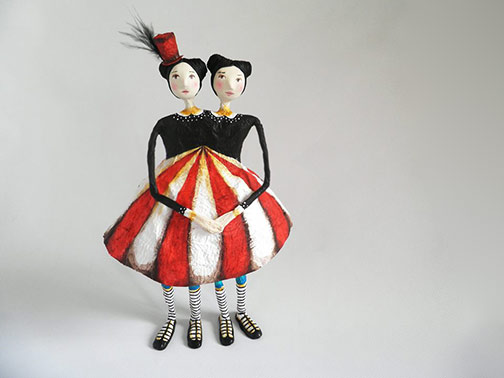 Natalia-Mendoza - paper mache siamese twins