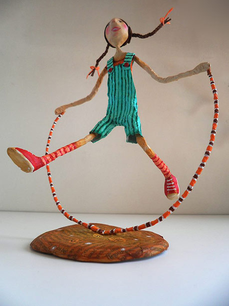 Papier Mache Skipping Girl----Natalia Mendoza