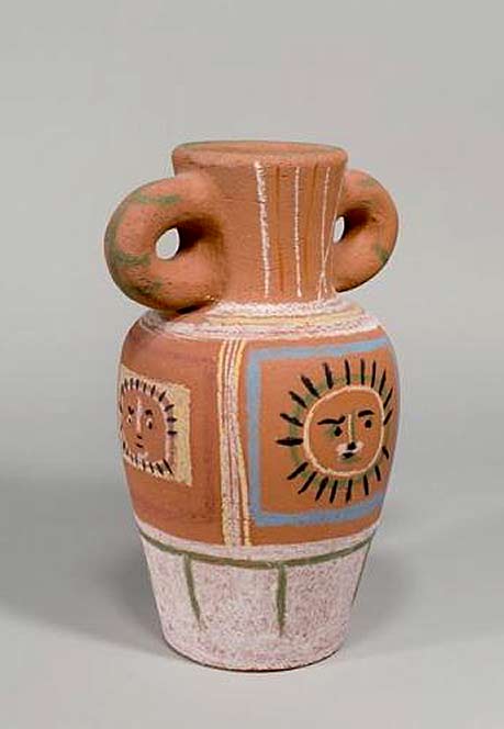 Pablo Picasso twin handles baluster vase