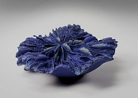 Pascale-Lehmann blue ceramic sculpture