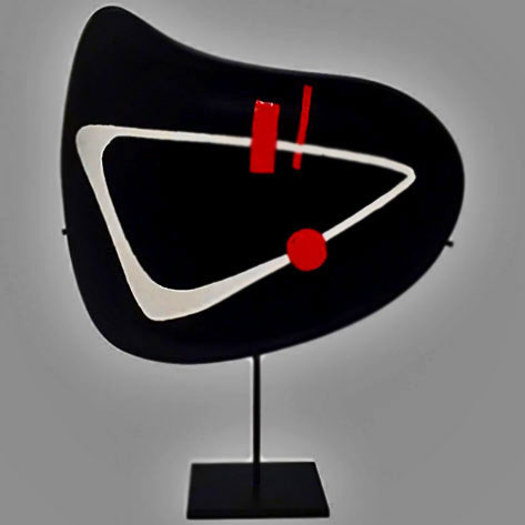 Peter and Denise Orlando, Ceramic-Dish-on-Base-Galerie-Riveria, Saint-Quen