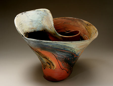 Susanne Stephenson, Red Beach,-1993,-terracotta,-17-x-20-x-15-in