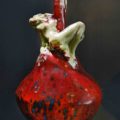 Pierre Adrien Dalpayrat figure relief bottle