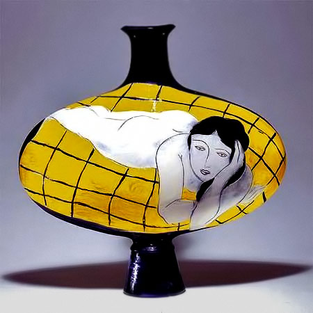 Pierre-Boncompain-ceramic vessel with reclining nude female