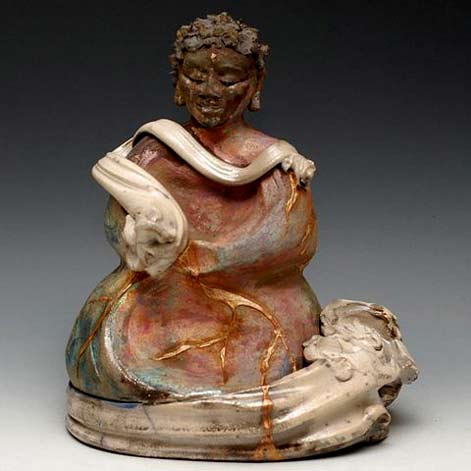 Raku-Buddha-Statue-Seated-in-the-Clouds-Sculpture-AnitaFeng-buddhabulider