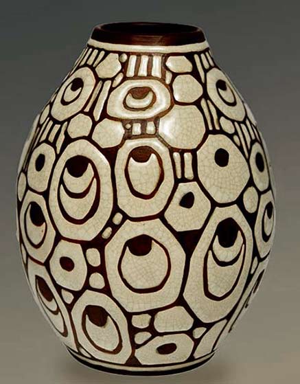 Charles Catteau ceramic jazz age vase