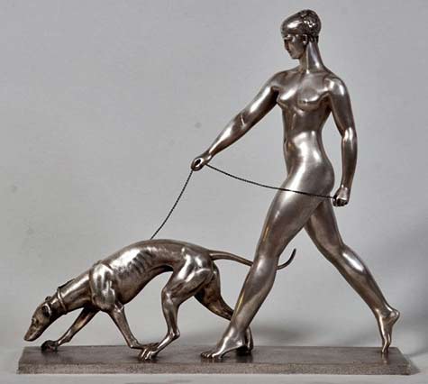 Raymond-Léon-Rivoire-Women-with-Hound-1920