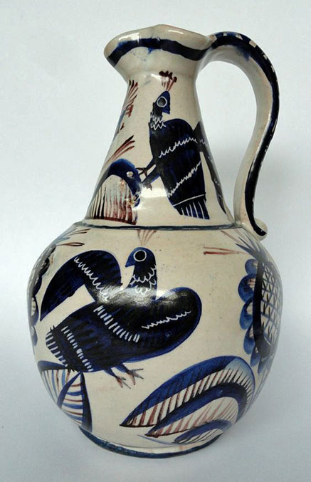 Riccardo Dolker, Peacock Pitcher,-ICS,-Vietri-sul-Mare,-in-1927