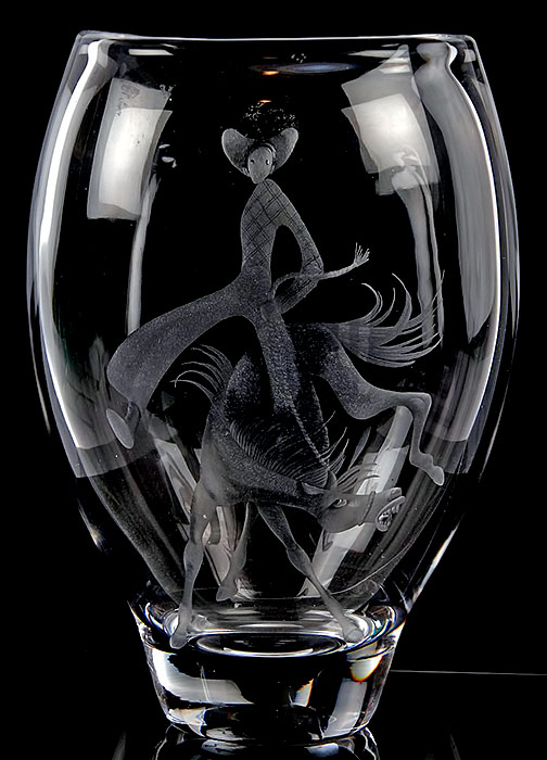 Vicke-Lindstrand-for-Kosta-Rodeo-Cowboy-Cut-Glass-Vase,