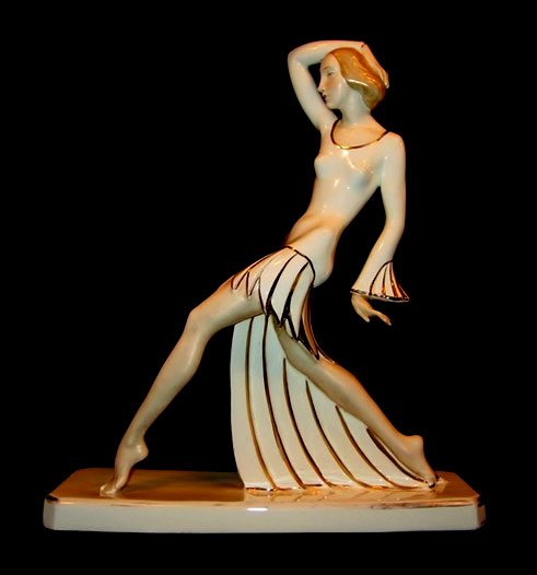 Royal Dux Art-deco ceramic figurine