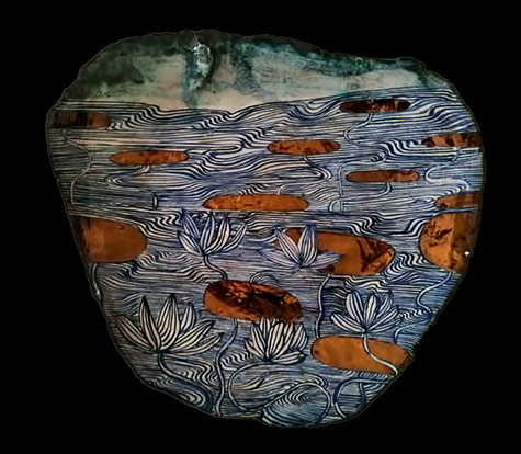 water lily plate - Ruan Hoffman