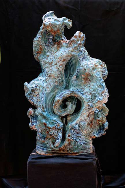 ceramic sculpture abstract wave - Mattie Leeds
