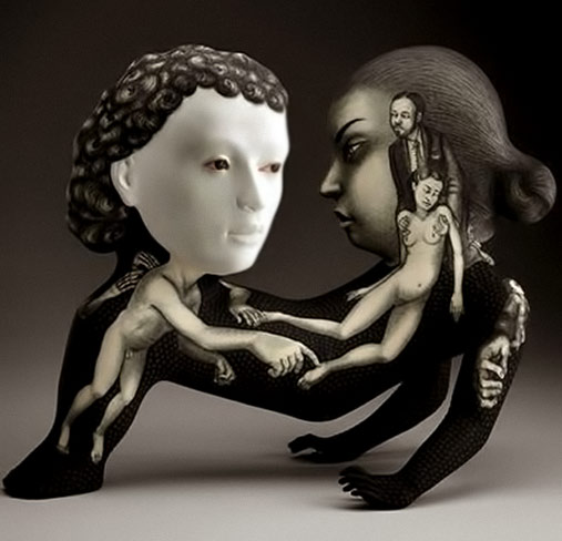 Sergei-Isupov-ceramic-sculptures-clay-art Surrealist sculpture
