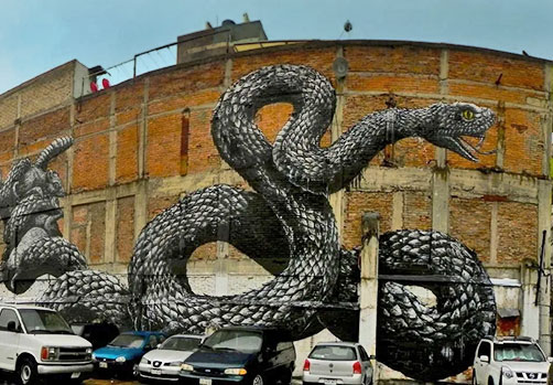Realistic serpent allure wall art