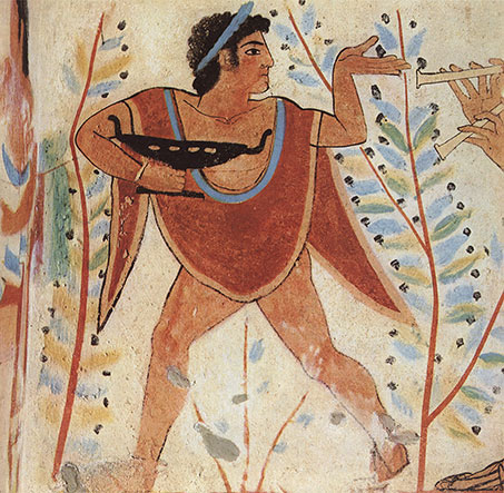 Etruscan servant with large goblet
